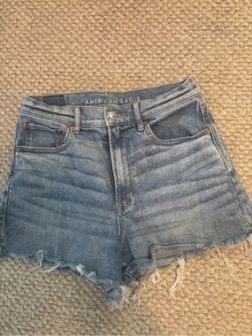 American Eagle Outfitters Light Blue High-Rise Denim Cutoff Shorts
